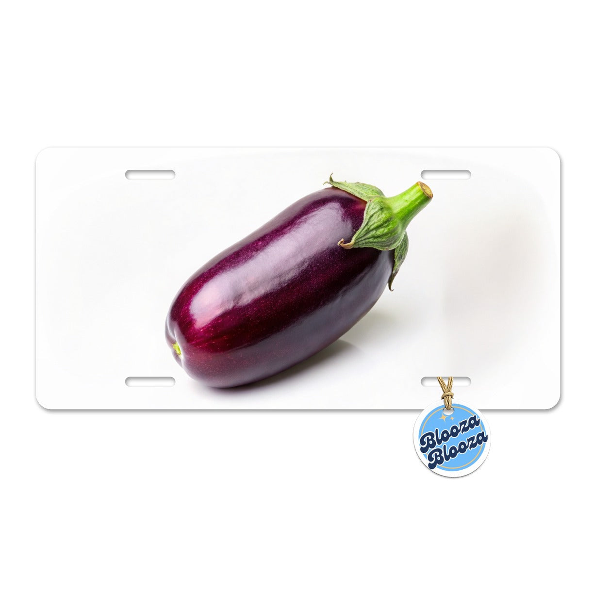 Eggplant Vegetable Photo Metal Vanity Novelty Tag License Plate for Trucks Cars SUVs