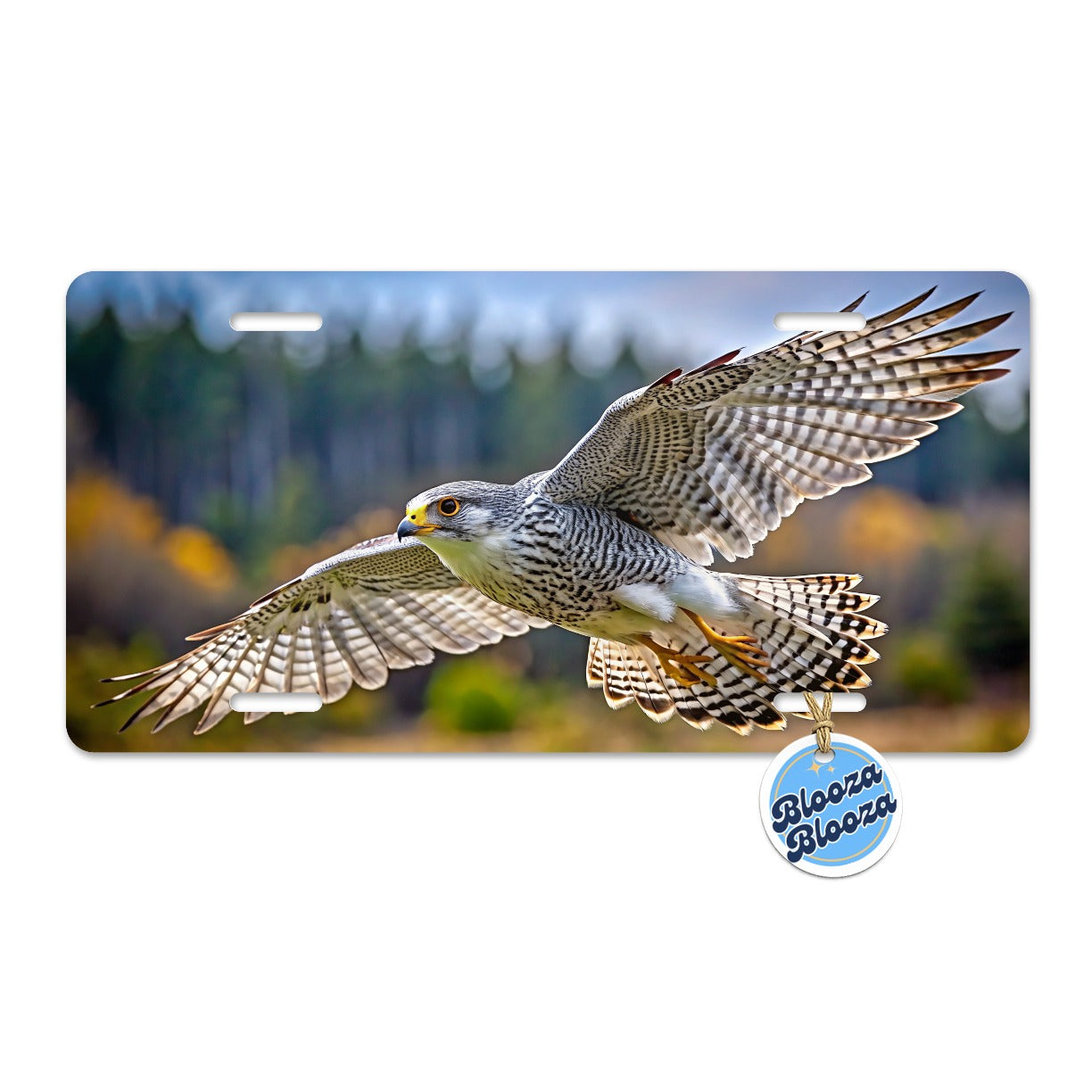Gyrfalcon Raptor in Flight Metal Vanity Novelty Tag License Plate for Trucks Cars SUVs