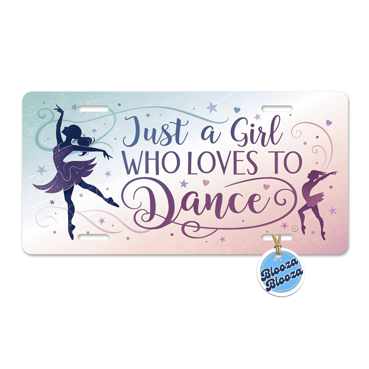Just A Girl Who Loves To Dance Cute Metal Vanity Novelty Tag License Plate for Trucks Cars SUVs