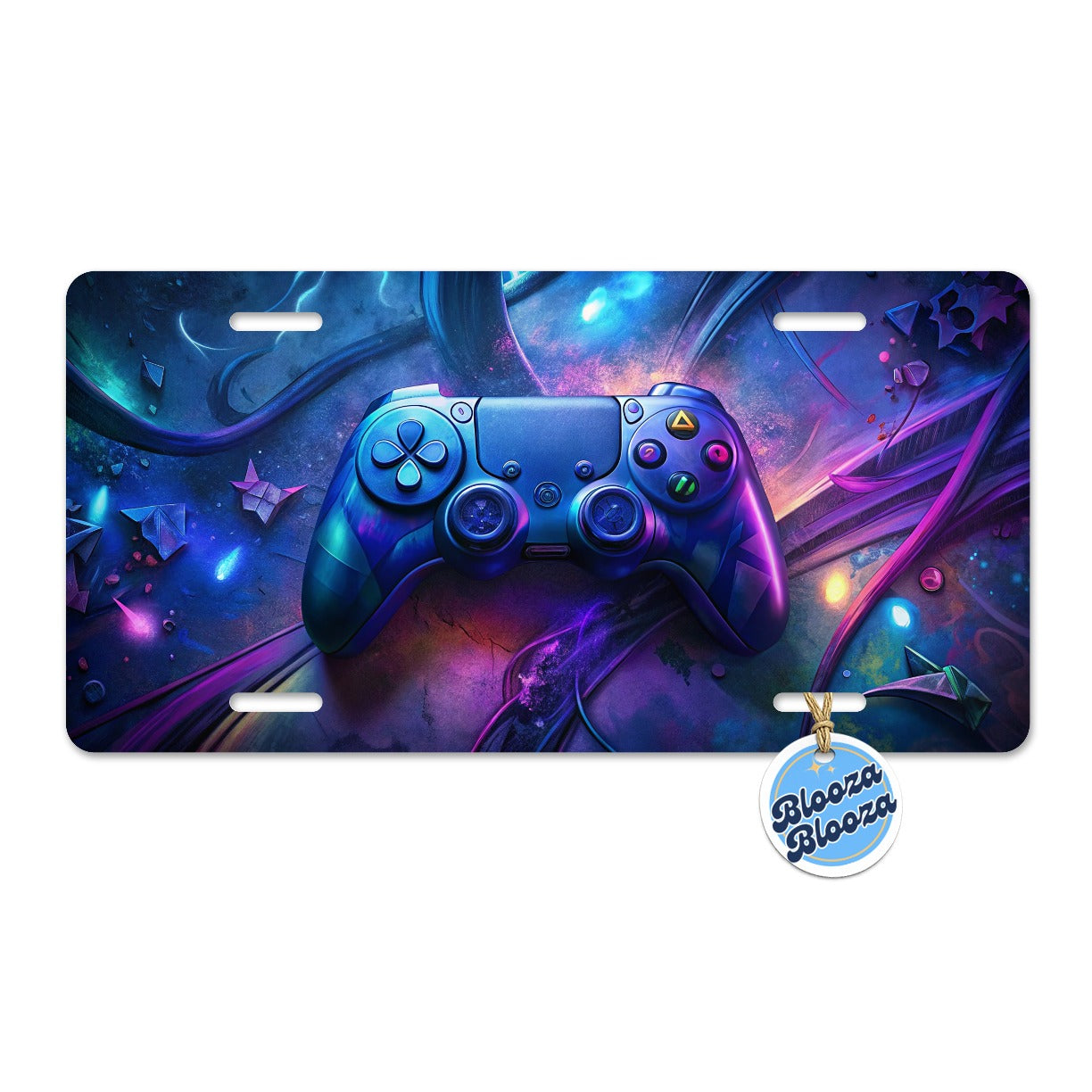 Video Game Controller Graffiti Style Metal Vanity Novelty Tag License Plate for Trucks Cars SUVs