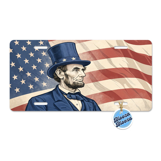 Abraham Lincoln American President Patriotic Metal Vanity Novelty Tag License Plate for Trucks Cars SUVs