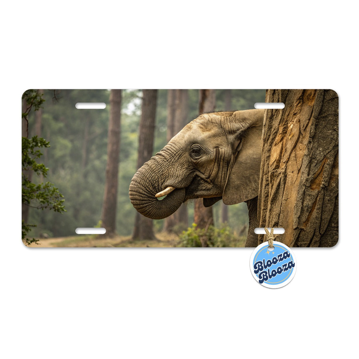 African Elephant Safari Wildlife Metal Vanity Novelty Tag License Plate for Trucks Cars SUVs