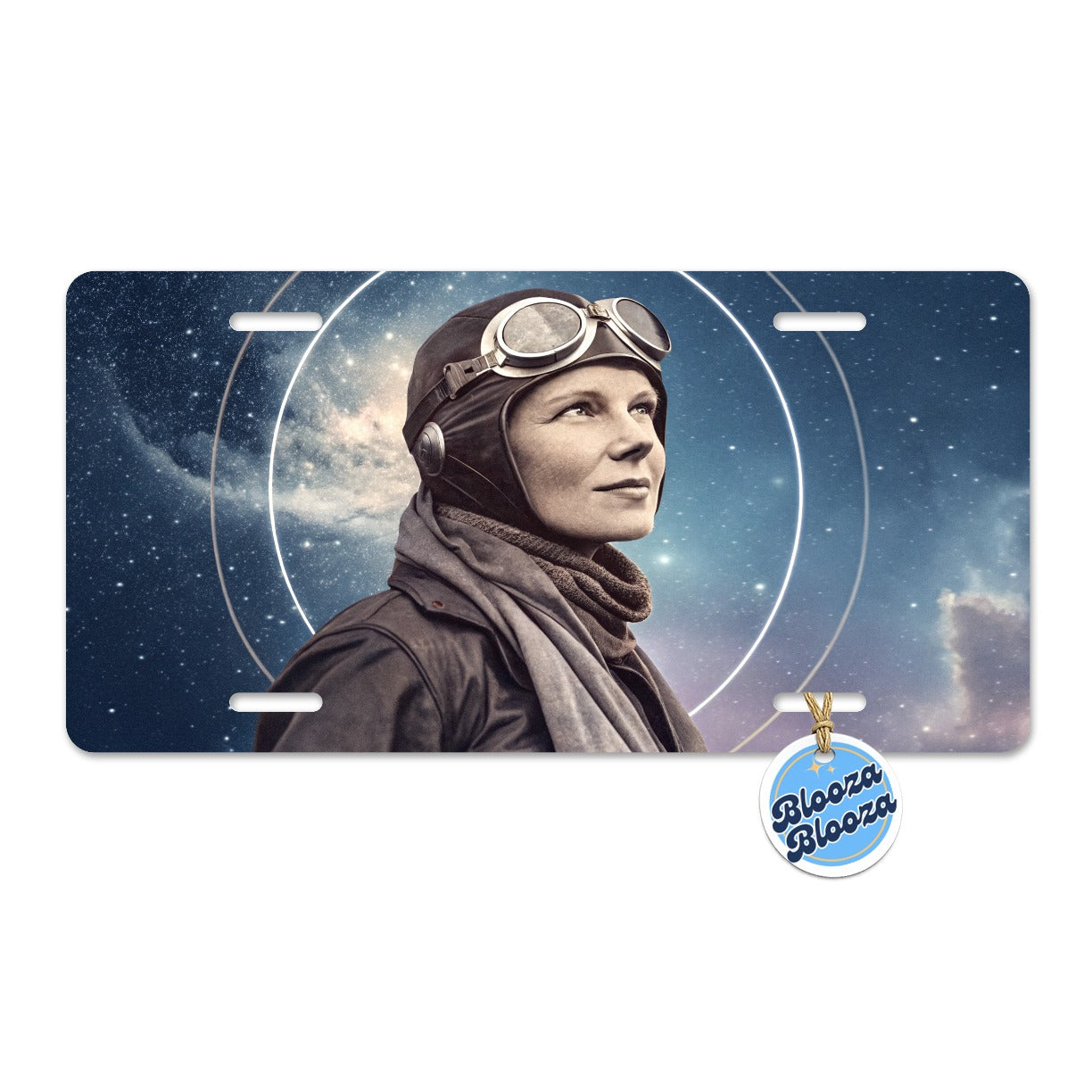 Amelia Earhart Aviation Metal Vanity Novelty Tag License Plate for Trucks Cars SUVs