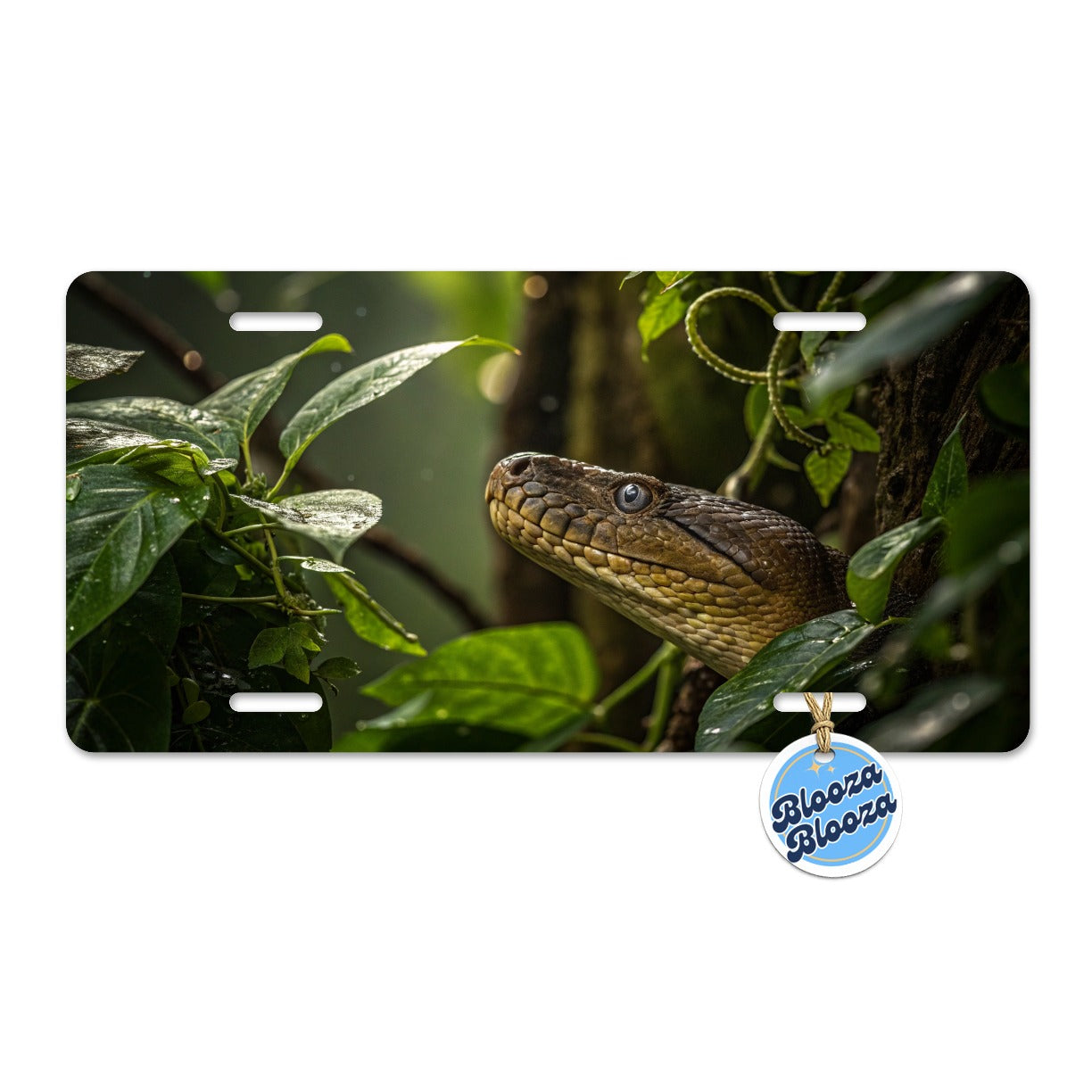 Anaconda Snake Close Up Metal Vanity Novelty Tag License Plate for Trucks Cars SUVs