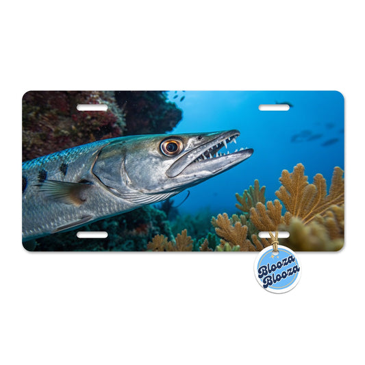 Barracuda Fish Ocean Wildlife Metal Vanity Novelty Tag License Plate for Trucks Cars SUVs
