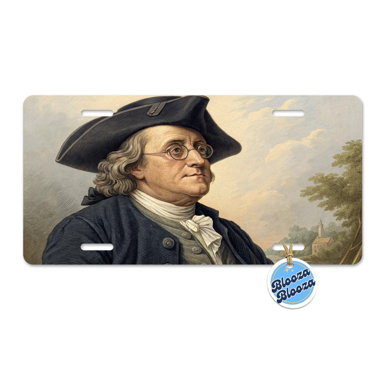 Benjamin Franklin Inventor Metal Vanity Novelty Tag License Plate for Trucks Cars SUVs