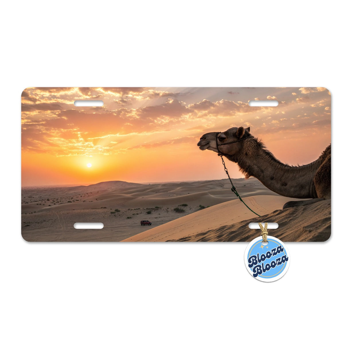 Camel Desert At Sunset Metal Vanity Novelty Tag License Plate for Trucks Cars SUVs