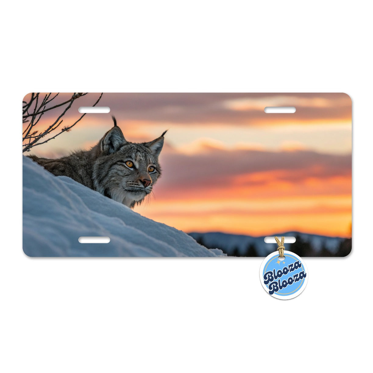 Canada Lynx At Sunset Metal Vanity Novelty Tag License Plate for Trucks Cars SUVs