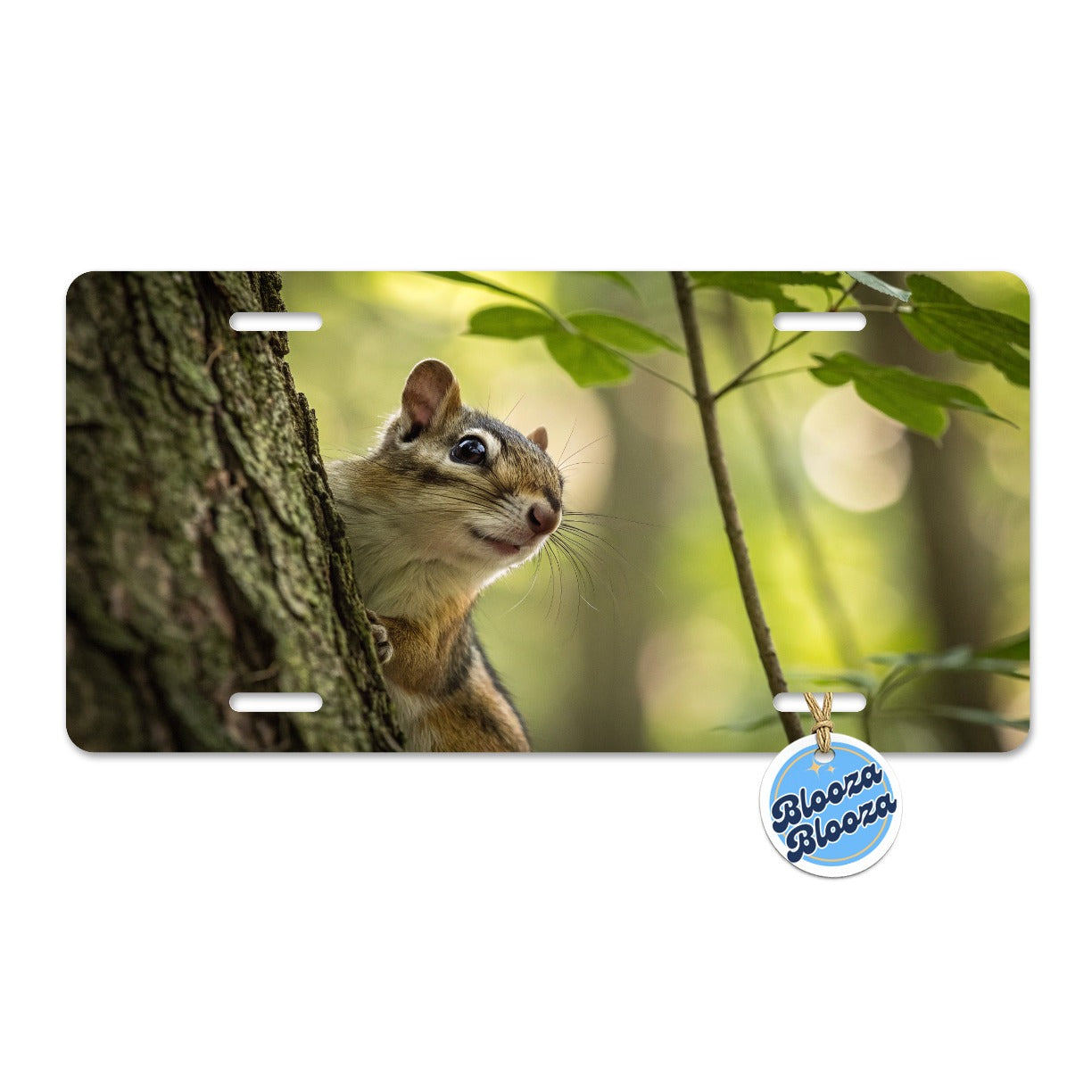 Curious Chipmunk Wildlife Nature Metal Vanity Novelty Tag License Plate for Trucks Cars SUVs
