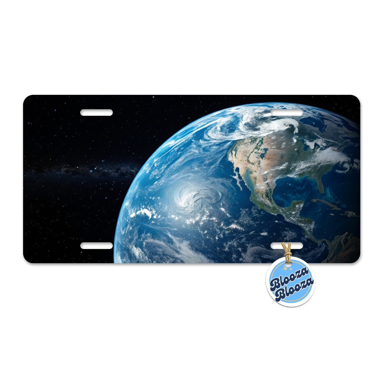Earth from Space Metal Vanity Novelty Tag License Plate for Trucks Cars SUVs
