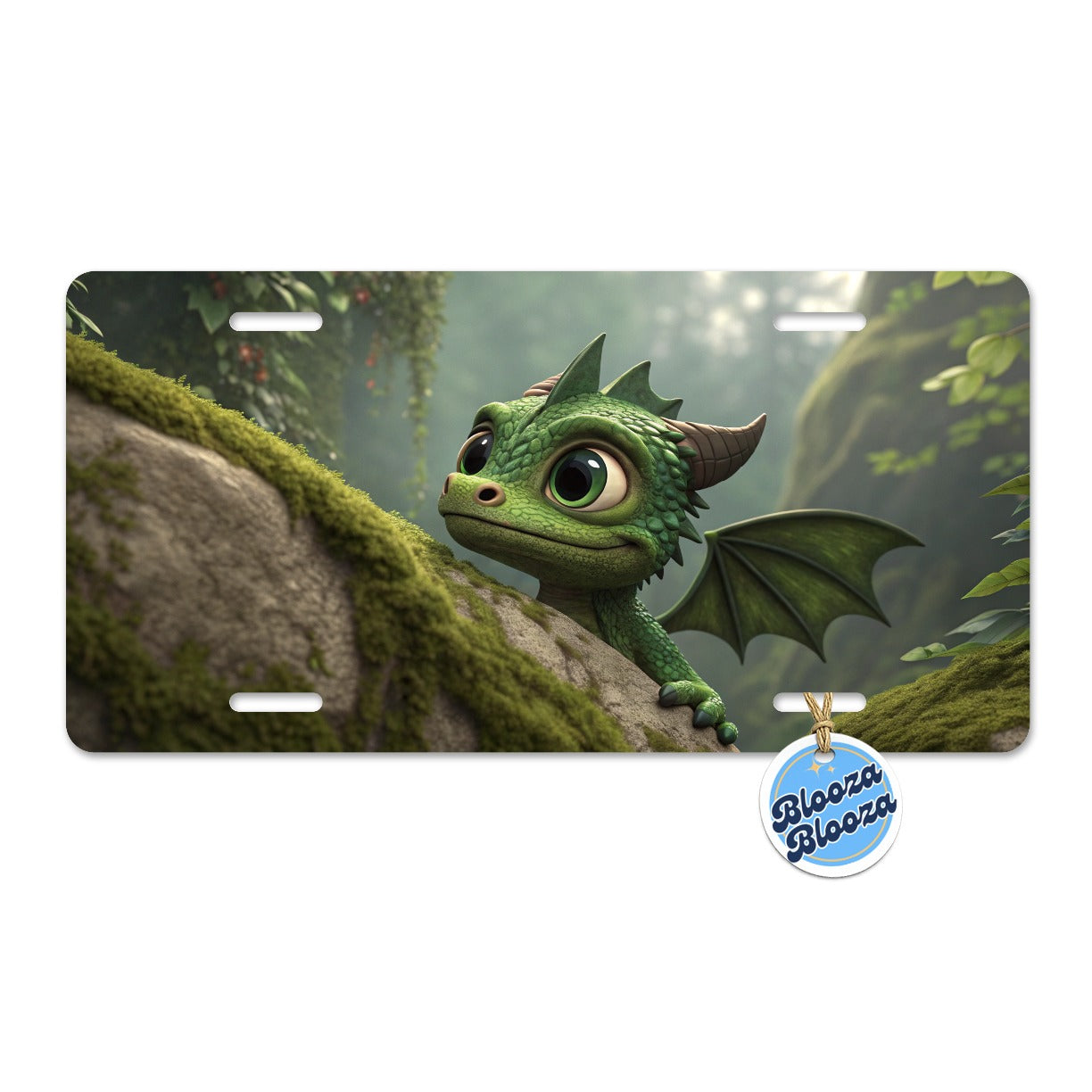 Fantasy Dragon Forest Nature Metal Vanity Novelty Tag License Plate for Trucks Cars SUVs