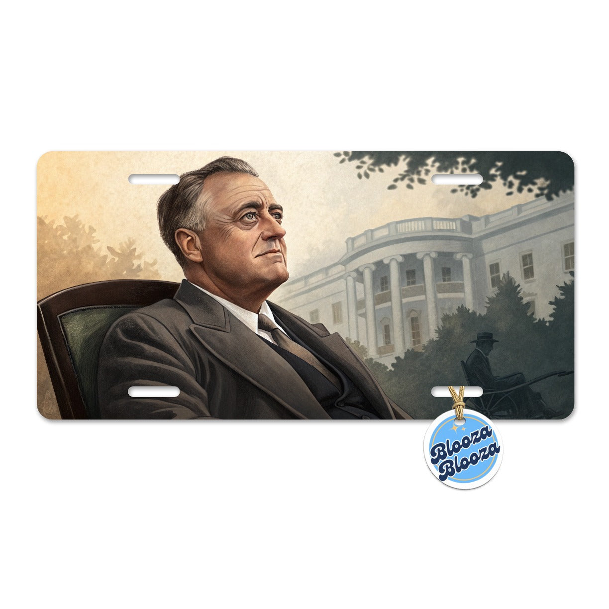Franklin D Roosevelt American President Metal Vanity Novelty Tag License Plate for Trucks Cars SUVs