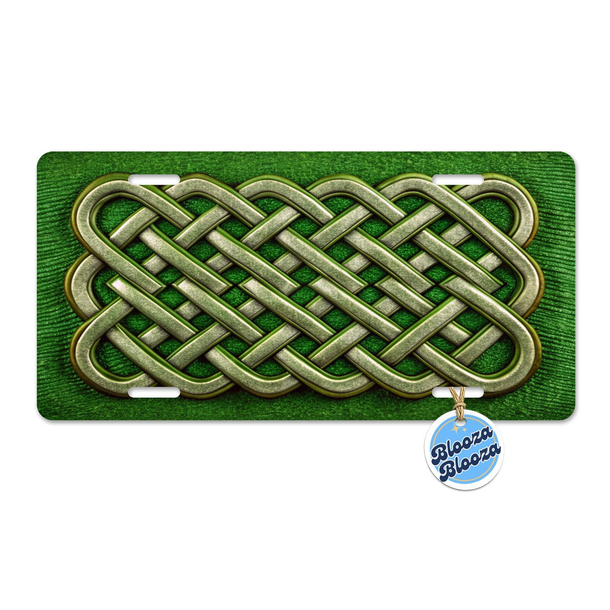 Irish Celtic Knot Green Metal Vanity Novelty Tag License Plate for Trucks Cars SUVs