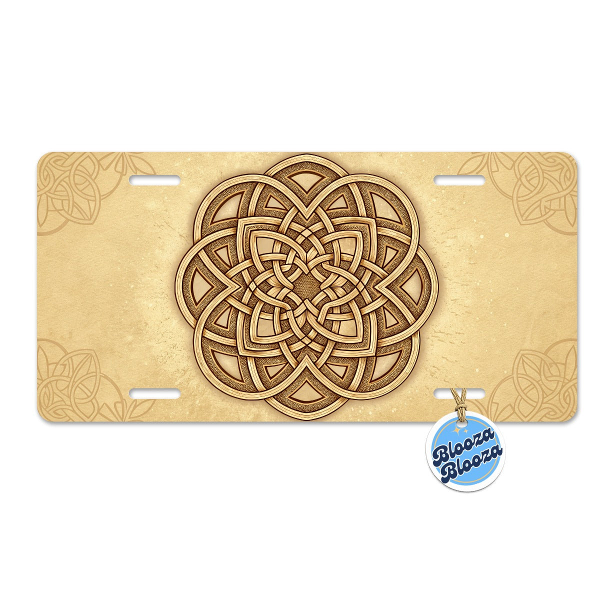 Irish Celtic Mandala Metal Vanity Novelty Tag License Plate for Trucks Cars SUVs