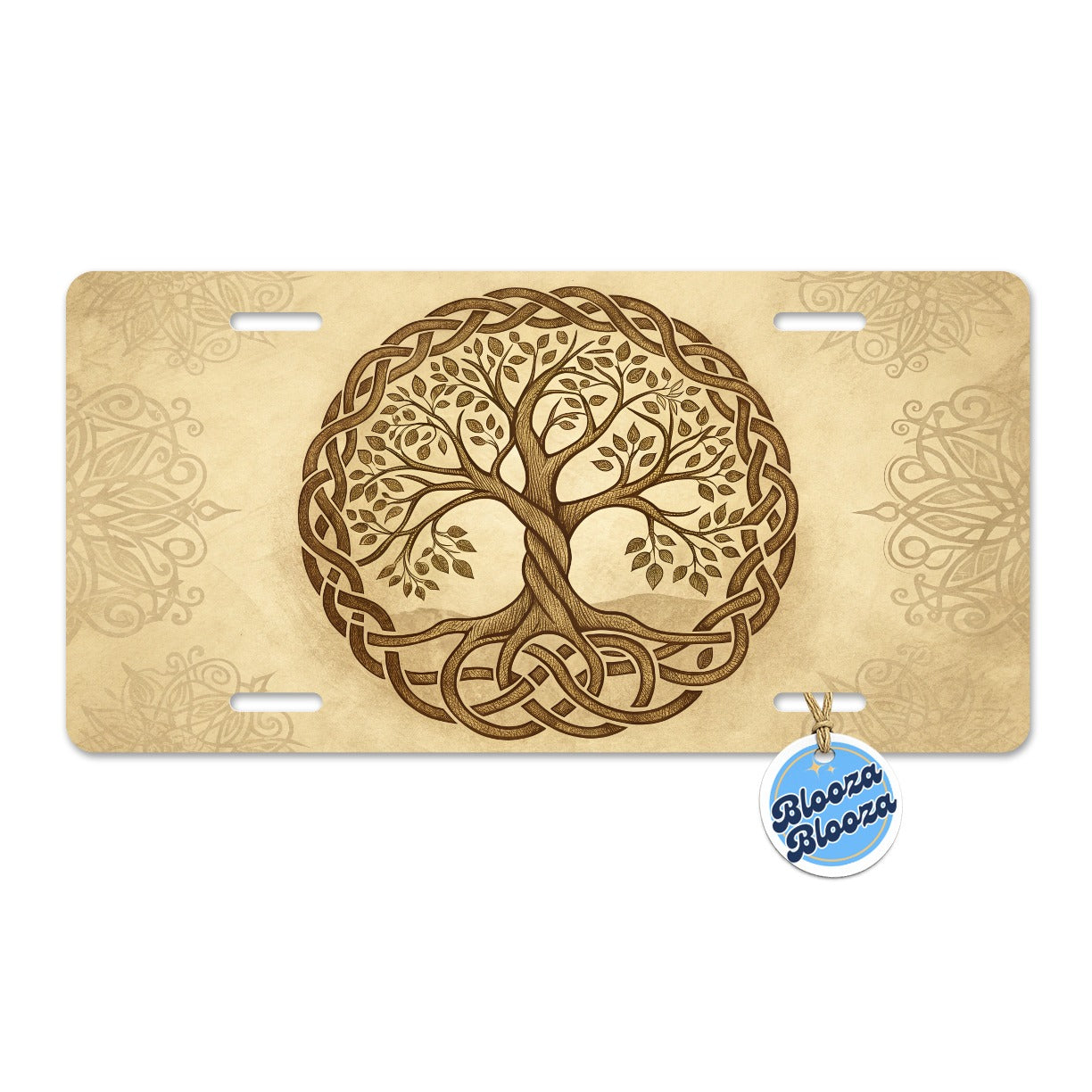 Irish Celtic Tree of Life Metal Vanity Novelty Tag License Plate for Trucks Cars SUVs