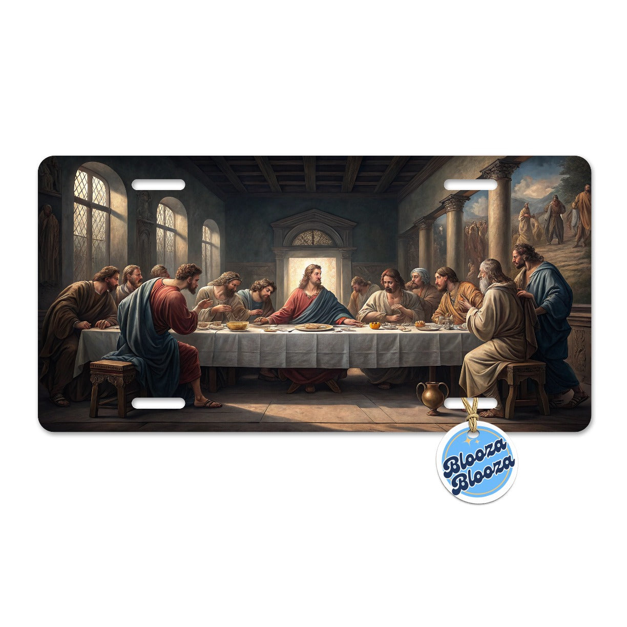 Last Supper Da Vinci Inspired Metal Vanity Novelty Tag License Plate for Trucks Cars SUVs