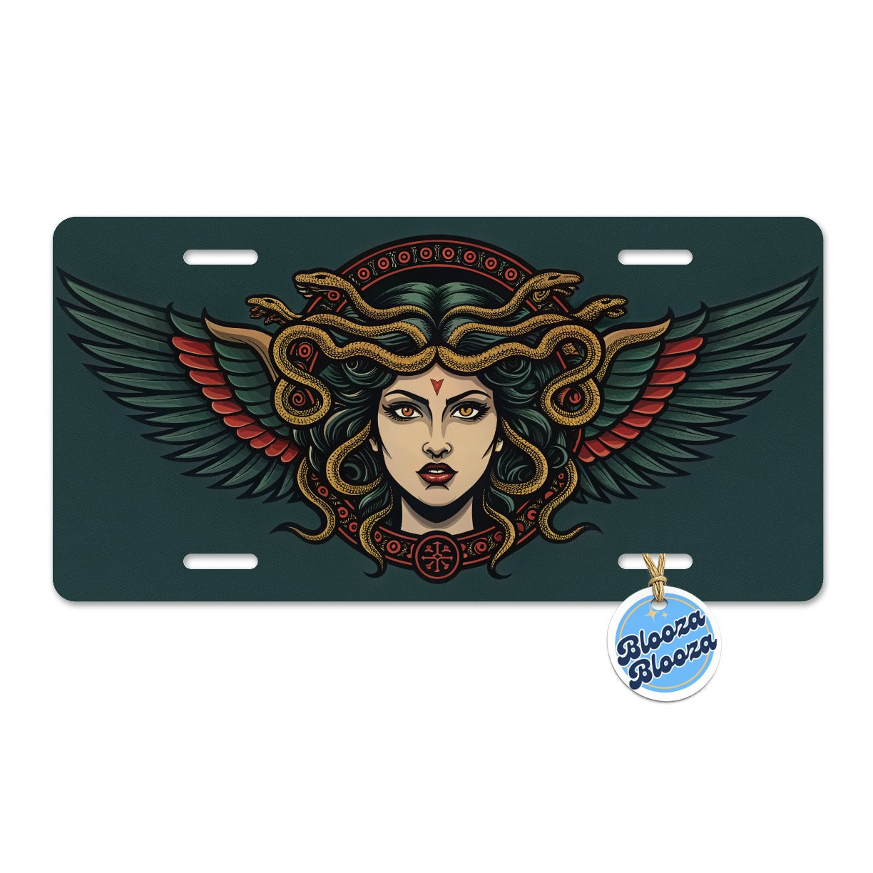 Medusa Mythological Snake Queen Metal Vanity Novelty Tag License Plate for Trucks Cars SUVs