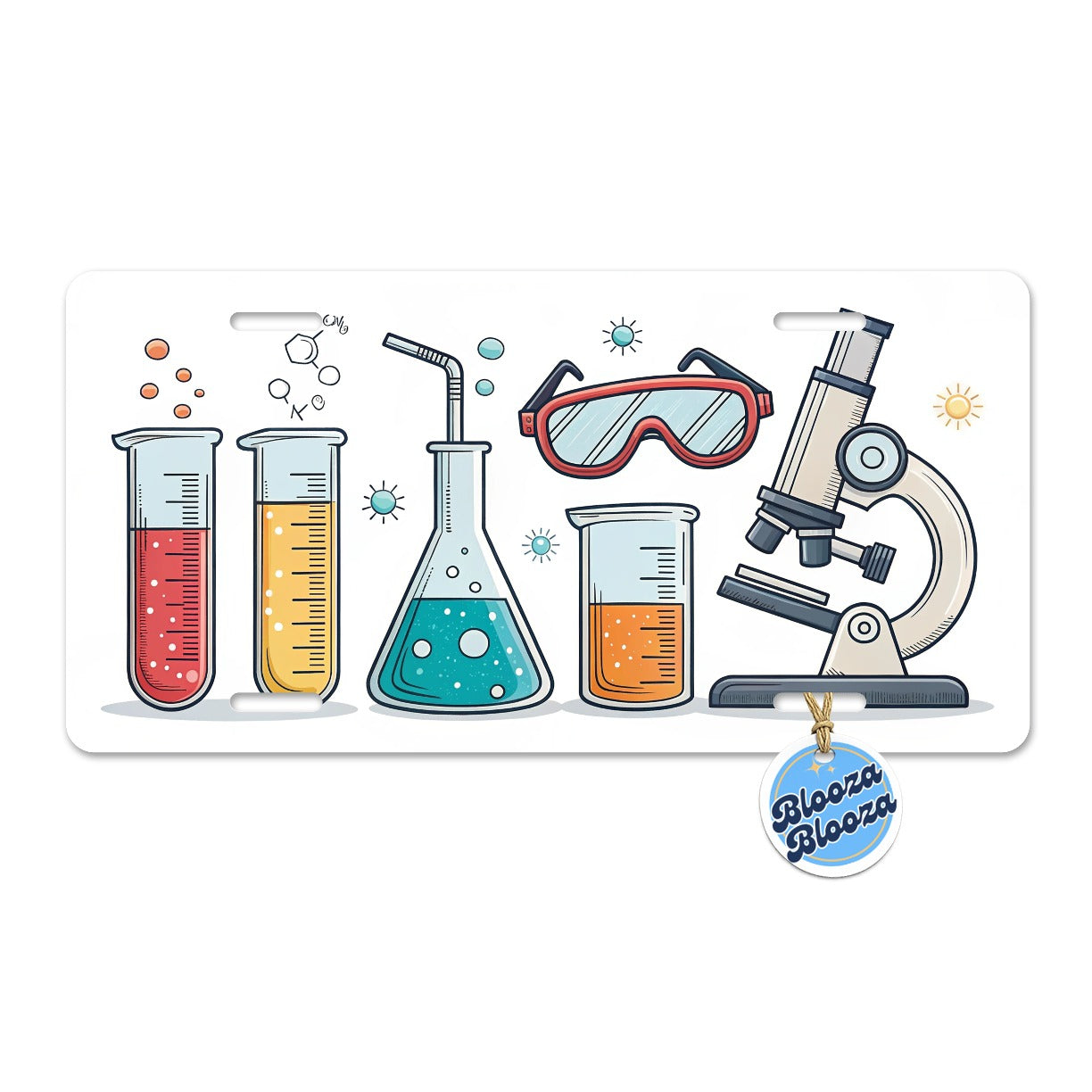 Science Chemistry Biology Physics Metal Vanity Novelty Tag License Plate for Trucks Cars SUVs