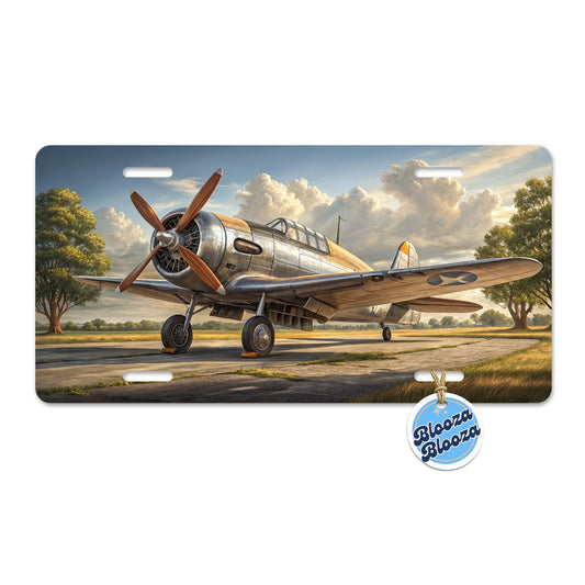 Vintage Propeller Airplane Metal Vanity Novelty Tag License Plate for Trucks Cars SUVs