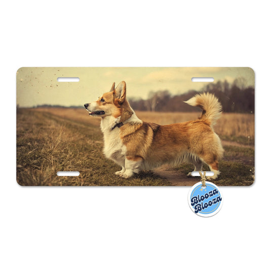 Vintage Welsh Corgi Dog Metal Vanity Novelty Tag License Plate for Trucks Cars SUVs