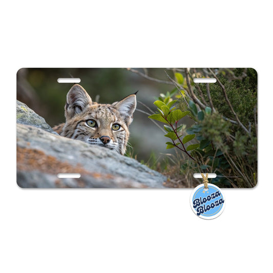 Watchful Bobcat Wildlife Nature Metal Vanity Novelty Tag License Plate for Trucks Cars SUVs