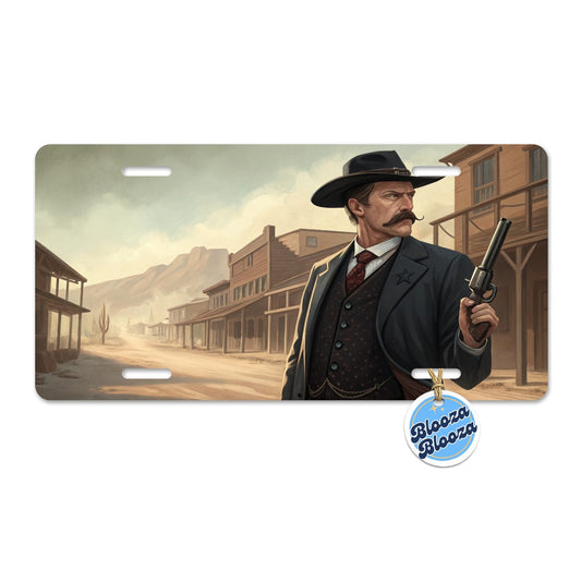 Wyatt Earp Frontier Gunslinger Metal Vanity Novelty Tag License Plate for Trucks Cars SUVs