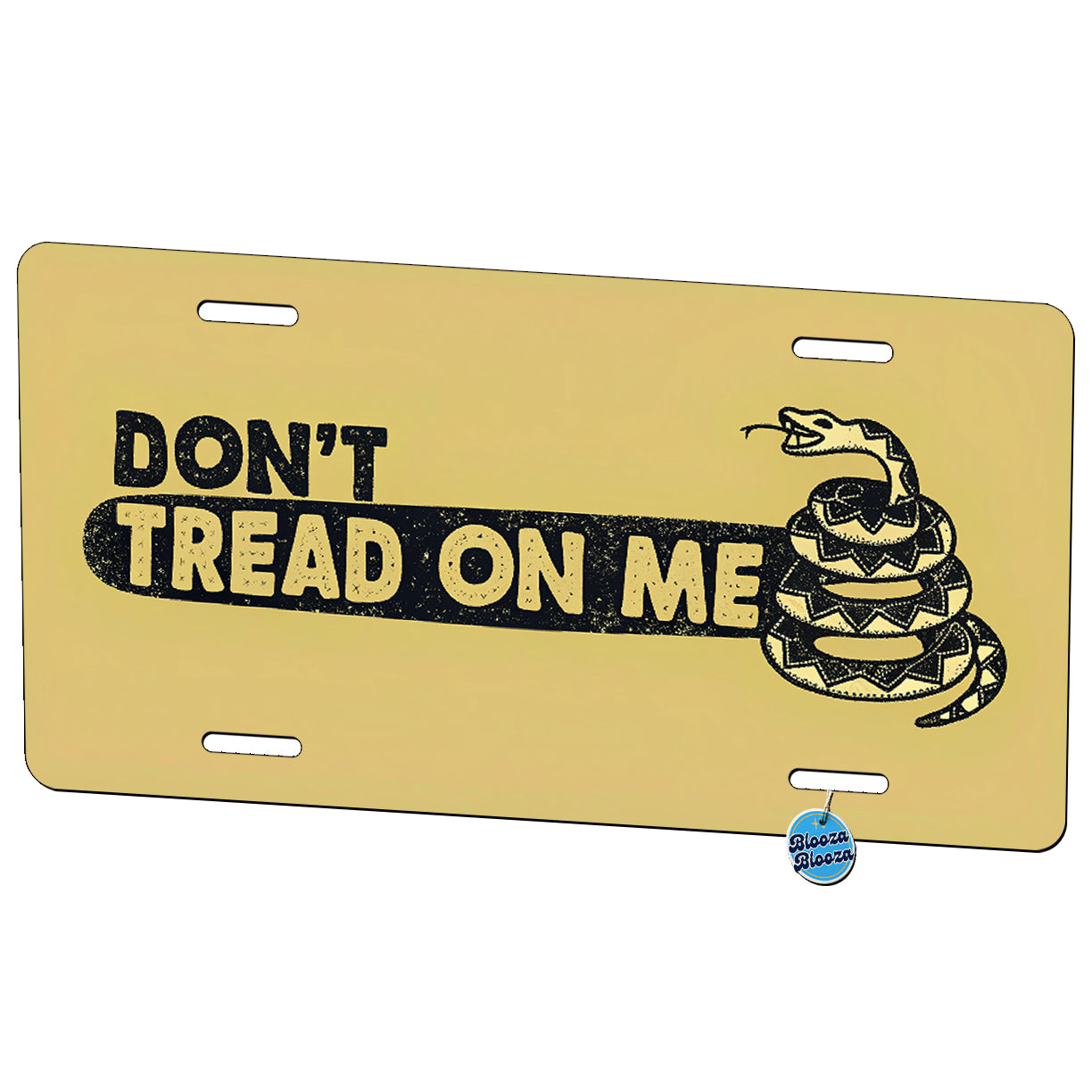 Don't Tread On Me Distressed Gadsden Metal Vanity Novelty Tag License Plate for Trucks Cars SUVs