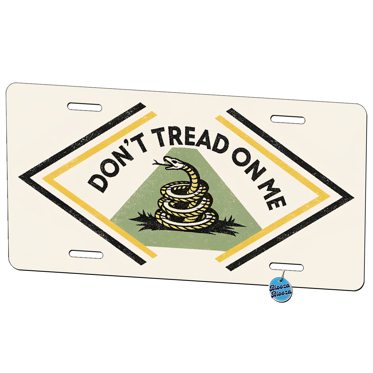 Don't Tread On Me Snake Gadsden Metal Vanity Novelty Tag License Plate for Trucks Cars SUVs