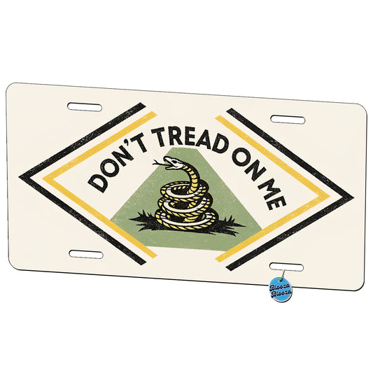 Don't Tread On Me Snake Gadsden Metal Vanity Novelty Tag License Plate for Trucks Cars SUVs