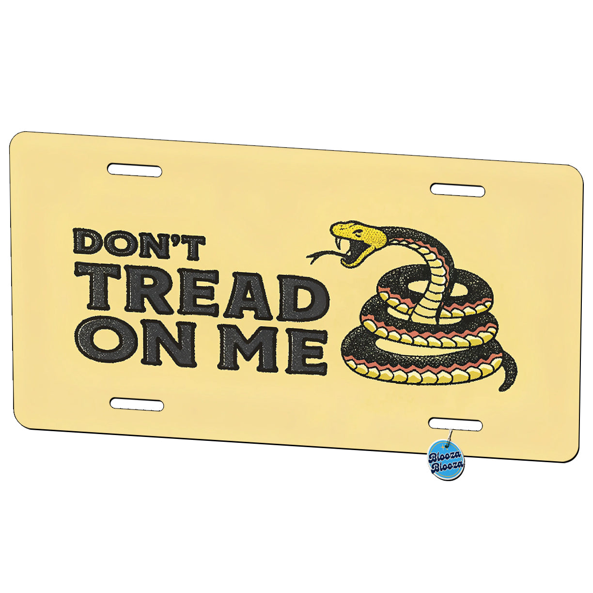 Don't Tread On Me Stylish Gadsden Metal Vanity Novelty Tag License Plate for Trucks Cars SUVs