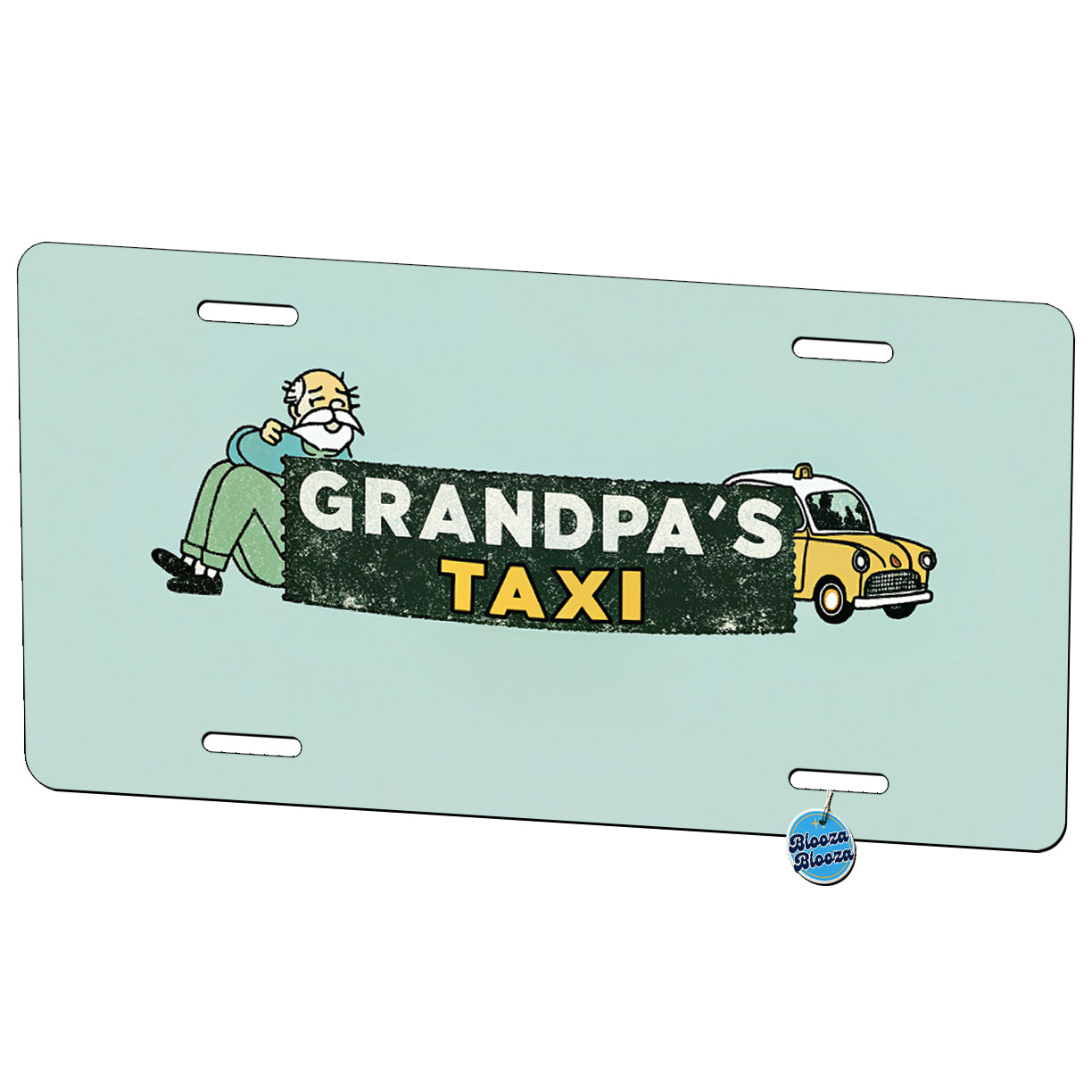Grandpa's Taxi Funny Metal Vanity Novelty Tag License Plate for Trucks Cars SUVs