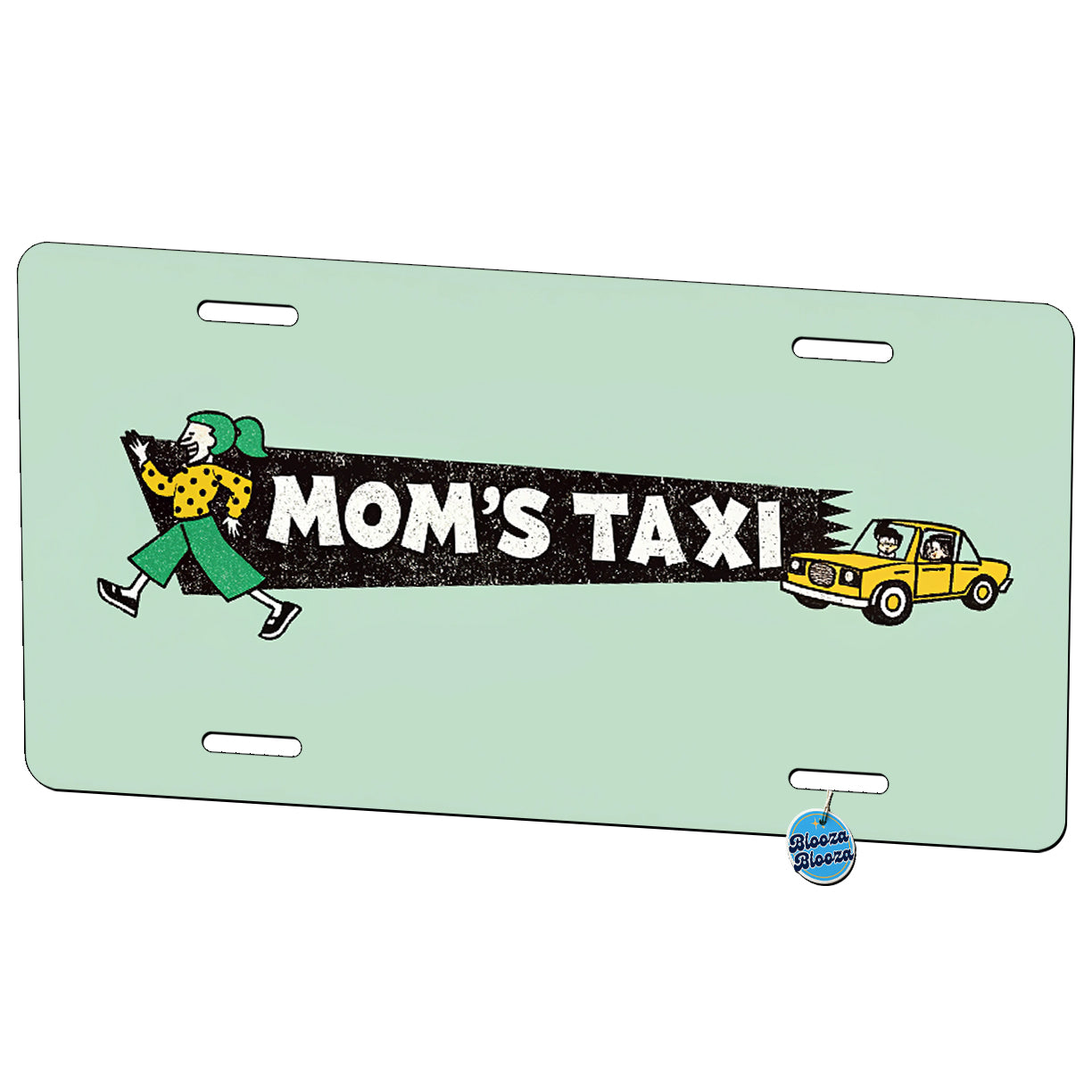 Mom's Taxi Funny Metal Vanity Novelty Tag License Plate for Trucks Cars SUVs