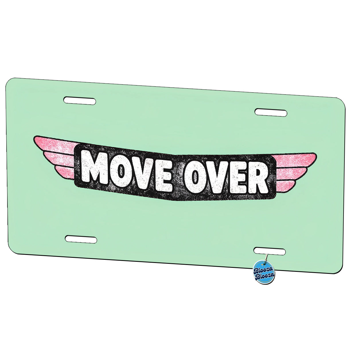 Move Over Funny Metal Vanity Novelty Tag License Plate for Trucks Cars SUVs