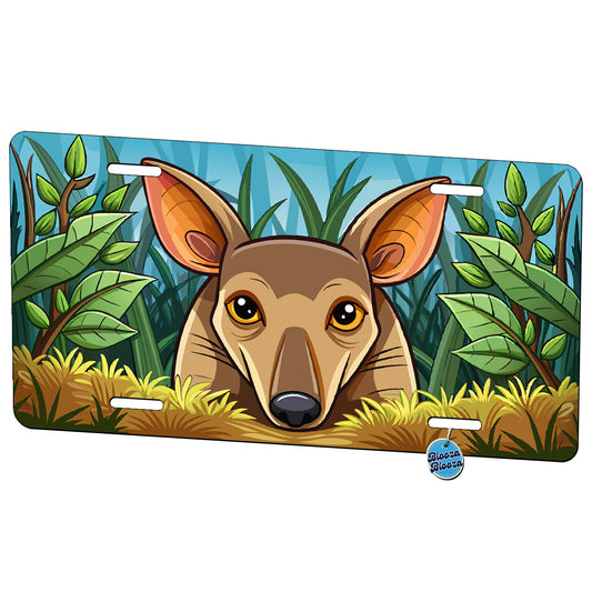 Peeking Aardvark Metal Vanity Novelty Tag License Plate for Trucks Cars SUVs