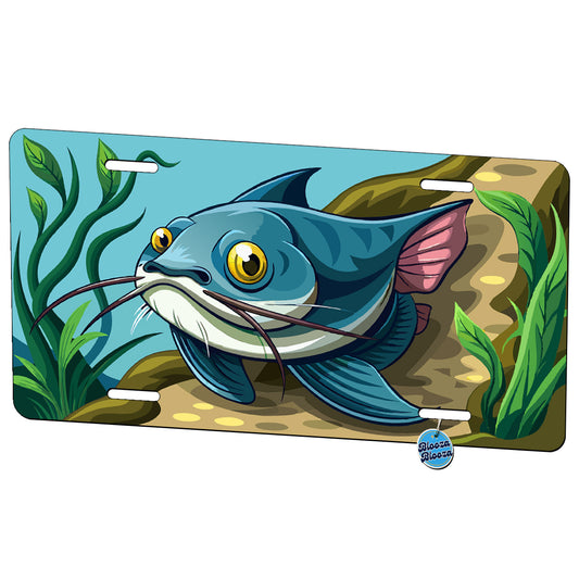 Peeking Catfish Metal Vanity Novelty Tag License Plate for Trucks Cars SUVs
