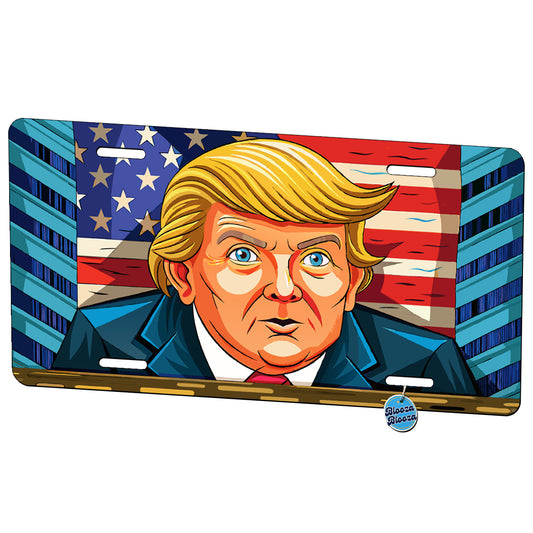Peeking Donald Trump Metal Vanity Novelty Tag License Plate for Trucks Cars SUVs