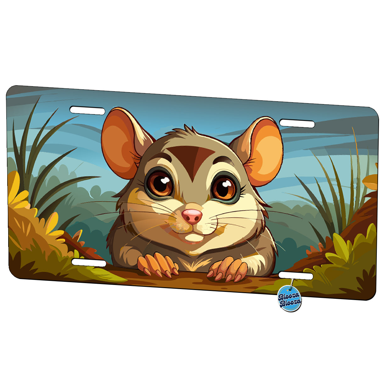 Peeking Gerbil Metal Vanity Novelty Tag License Plate for Trucks Cars SUVs