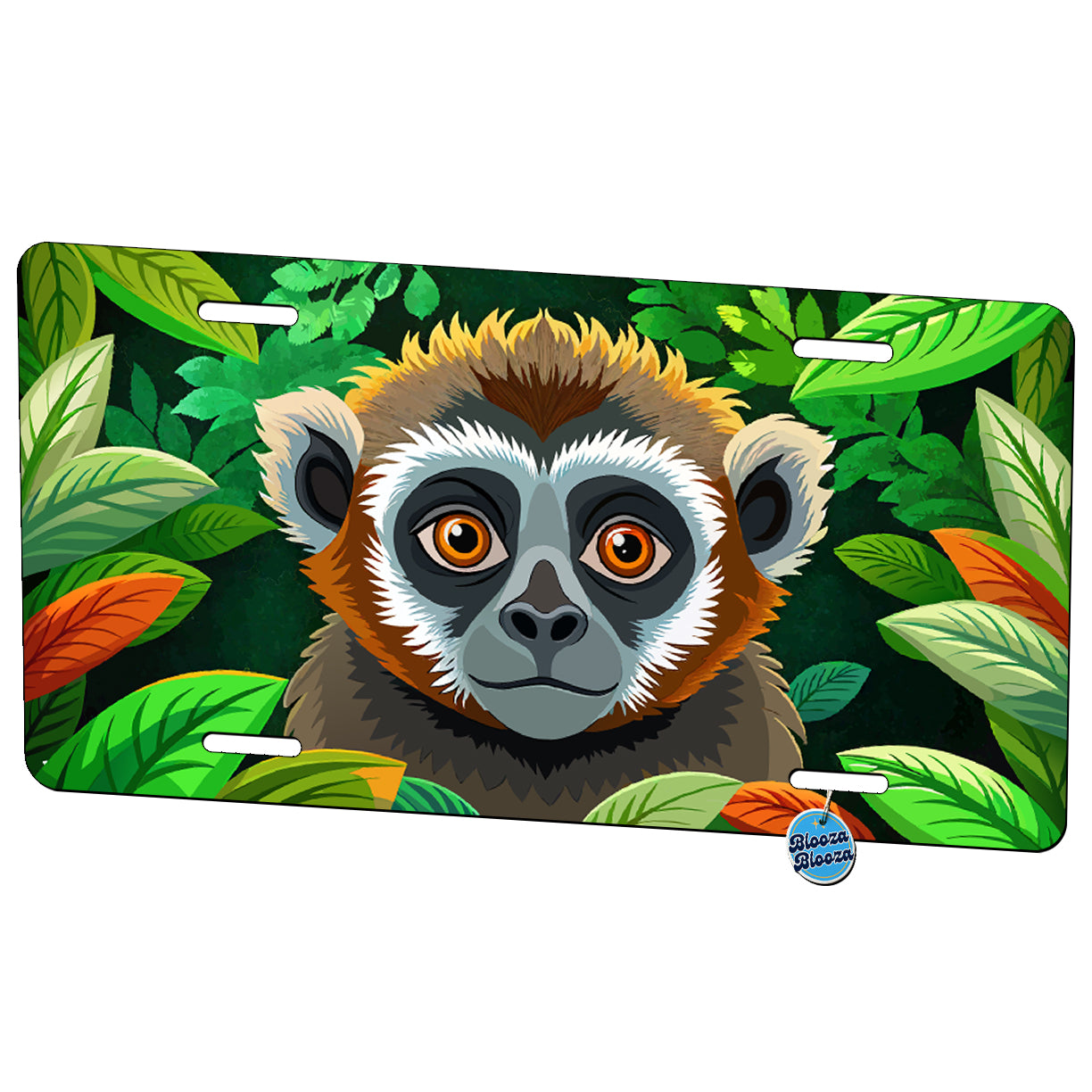 Peeking Gibbon Metal Vanity Novelty Tag License Plate for Trucks Cars SUVs