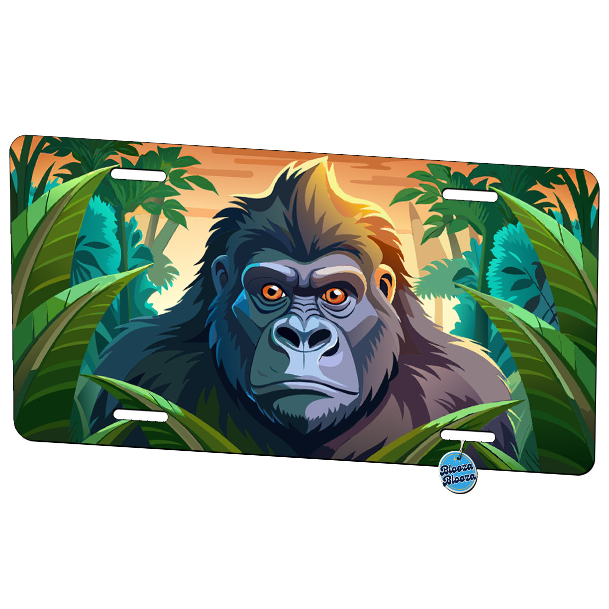 Peeking Gorilla Metal Vanity Novelty Tag License Plate for Trucks Cars SUVs