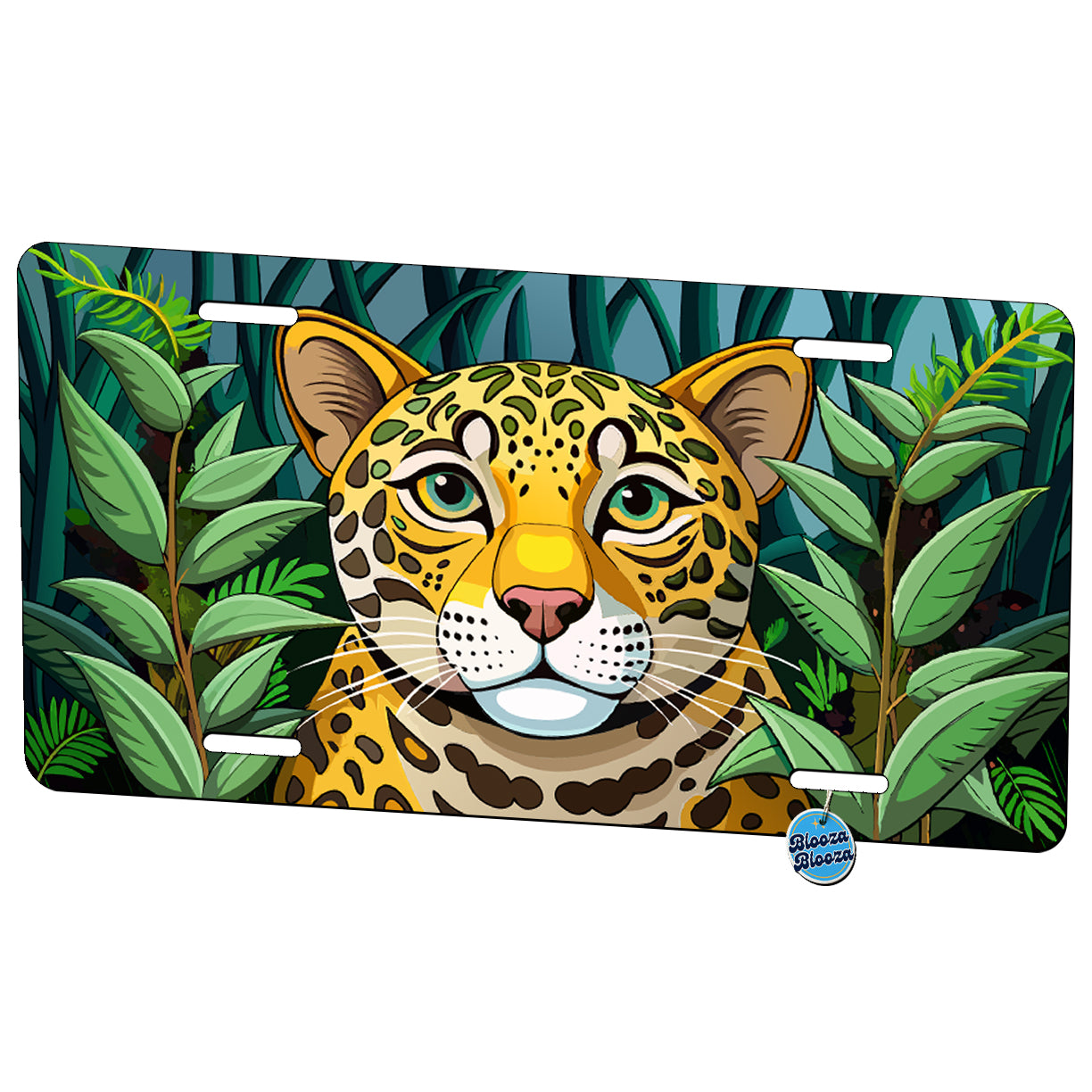 Peeking Jaguar Metal Vanity Novelty Tag License Plate for Trucks Cars SUVs