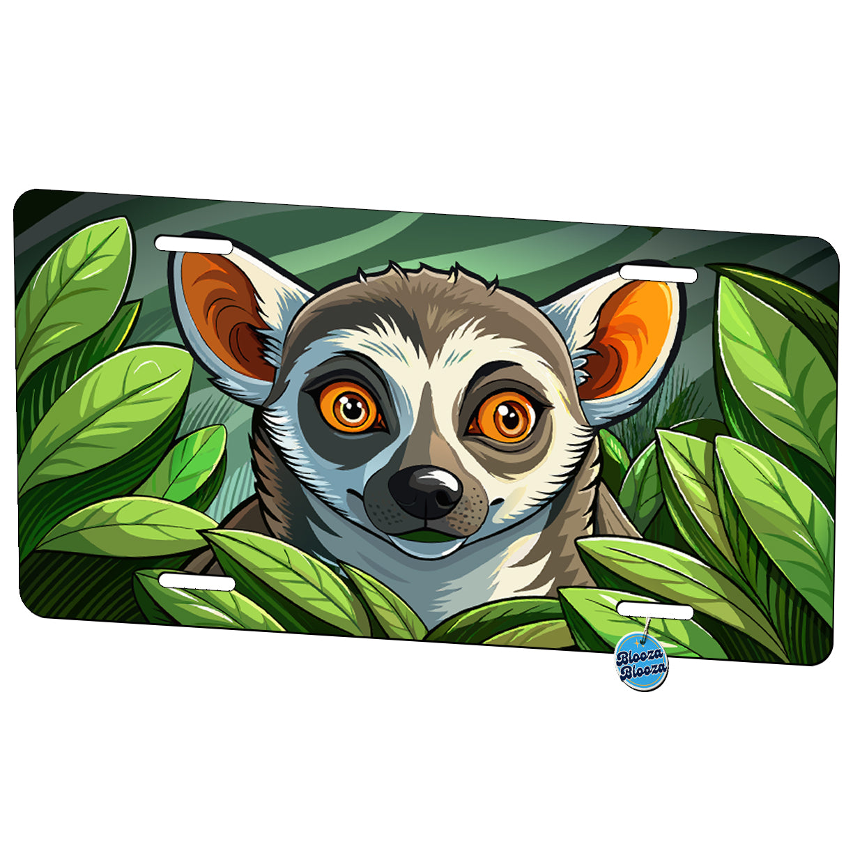 Peeking Lemur Metal Vanity Novelty Tag License Plate for Trucks Cars SUVs