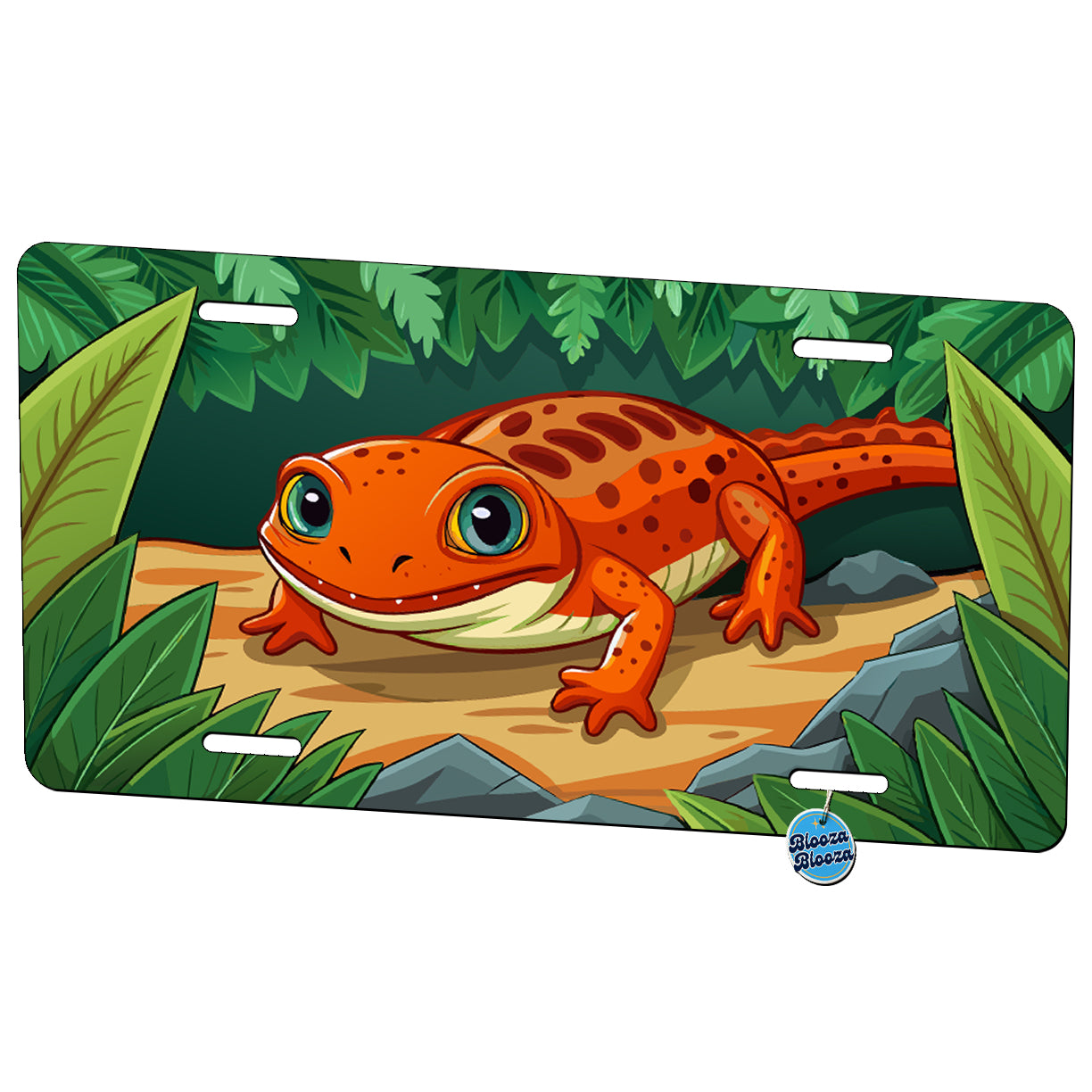 Peeking Newt Metal Vanity Novelty Tag License Plate for Trucks Cars SUVs