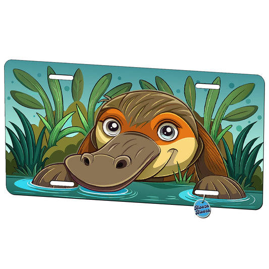 Peeking Platypus Metal Vanity Novelty Tag License Plate for Trucks Cars SUVs