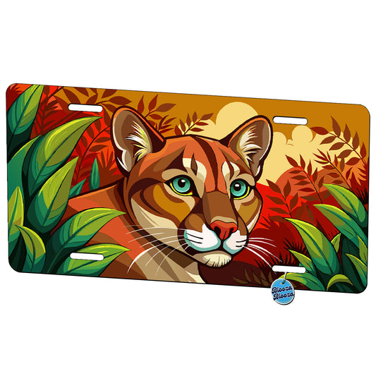 Peeking Puma Metal Vanity Novelty Tag License Plate for Trucks Cars SUVs