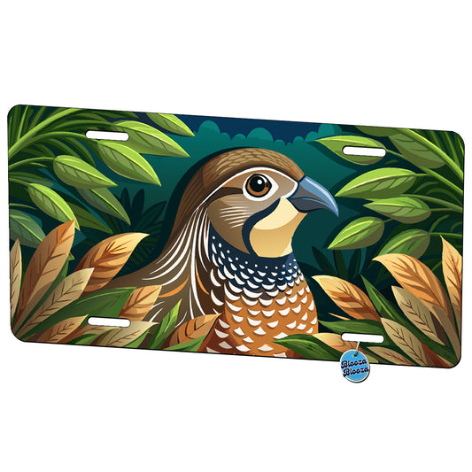 Peeking Quail Bird Metal Vanity Novelty Tag License Plate for Trucks Cars SUVs
