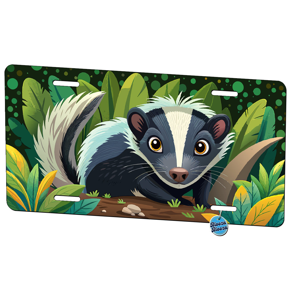 Peeking Skunk Metal Vanity Novelty Tag License Plate for Trucks Cars SUVs