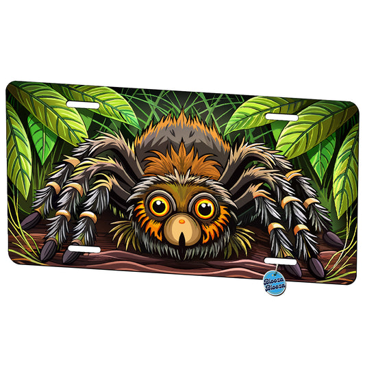 Peeking Tarantula Spider Metal Vanity Novelty Tag License Plate for Trucks Cars SUVs