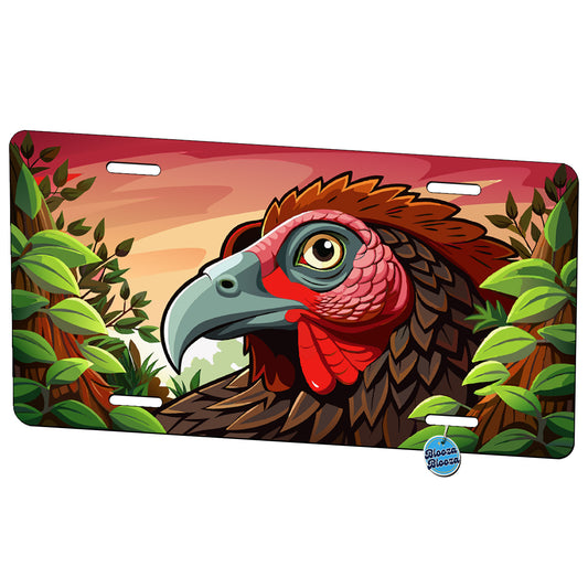 Peeking Turkey Vulture Metal Vanity Novelty Tag License Plate for Trucks Cars SUVs