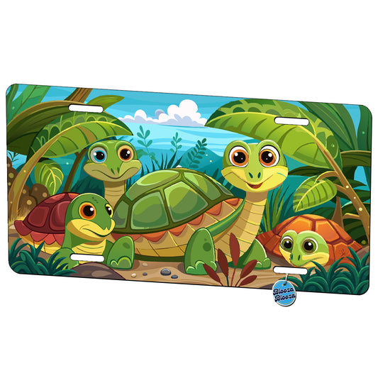 Peeking Turtles Metal Vanity Novelty Tag License Plate for Trucks Cars SUVs