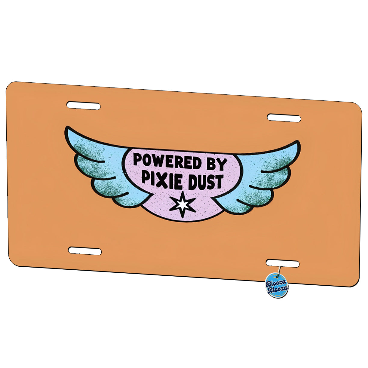 Powered By Pixie Dust Metal Vanity Novelty Tag License Plate for Trucks Cars SUVs